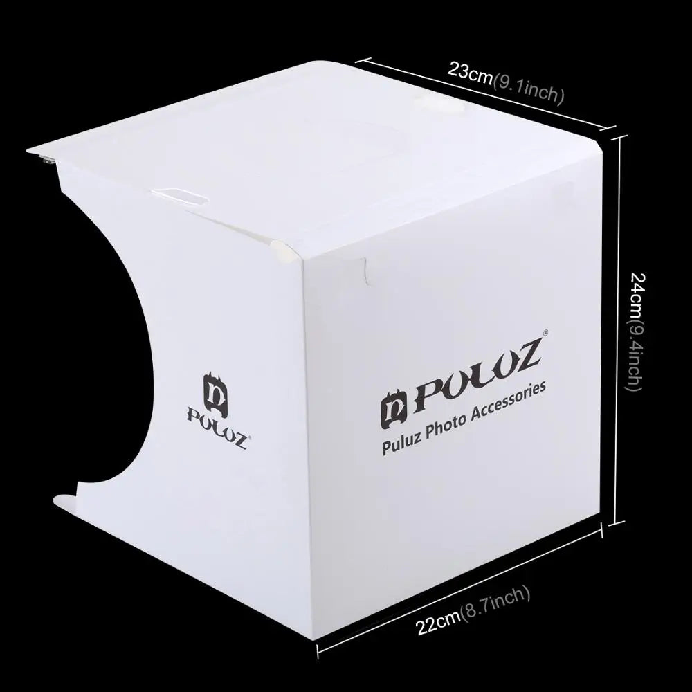 PULUZ 8.7 inch Portable Lightbox Photo Studio Box Tabletop Shooting Light Box Tent Photography Box Softbox Set for Items Display