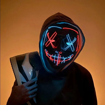 LED Dual Color Glowing Masks Halloween.