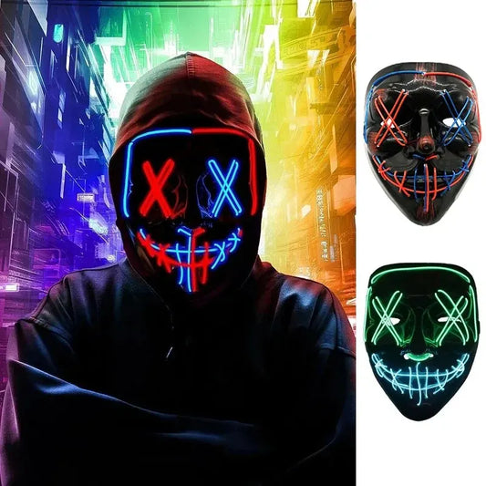 LED Dual Color Glowing Masks Halloween.