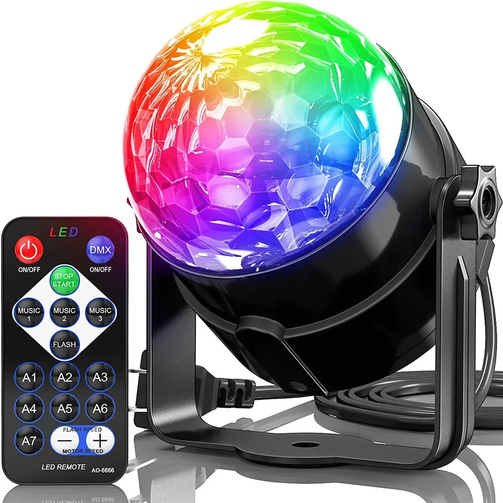 7 Colors Strobe Light Sound Activated Stage
